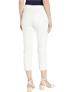 Liverpool Los Angeles Chloe Pull-On Crop Rolled Cuff in Bright White | Jeans -LiLo Clothes 611jXk2djYL. AC SR736920