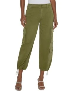 Liverpool Los Angeles Cargo Mid Rise Pant with Cinch Hem | Pants