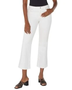 Liverpool Los Angeles Hannah Crop Flare Jean 25.5in Inseam in White | Jeans