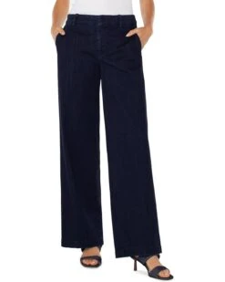 Liverpool Los Angeles Kelsey Wide Leg Trouser w Inner WB Trim 31" Inseam | Pants