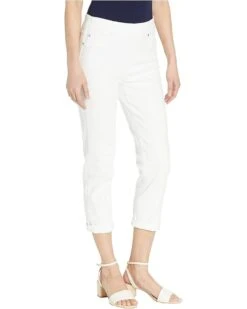 Liverpool Los Angeles Chloe Pull-On Crop Rolled Cuff in Bright White | Jeans -LiLo Clothes 61LFLX3zFIL. AC SR736920