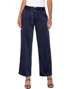 Liverpool Los Angeles Belted Paperbag Wide Leg Pant 30" | Pants
