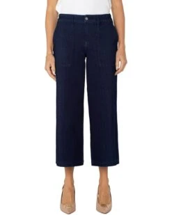 Liverpool Los Angeles Petite Wide Leg Cargo with Elastic Back Wb | Pants