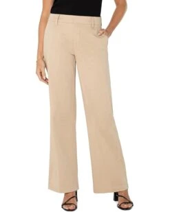 Liverpool Los Angeles Petite Kelsey Wide Leg Trouser In Soft Touch Twill 28" Inseam | Pants