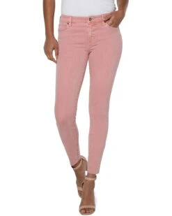 Liverpool Los Angeles Abby Ankle Skinny with Cut Hem in Rose Blush | Jeans