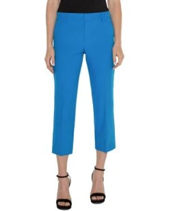 Liverpool Los Angeles Kelsey Luxe Stretch Mid Rise Crop Trouser with Slit | Pants
