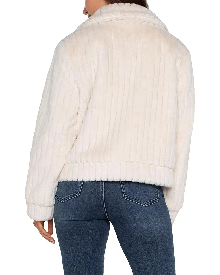 Liverpool Los Angeles Fur Trucker Jacket Striped Faux Fur | Coats & Outerwear 2 Liverpool Los Angeles Fur Trucker Jacket Striped Faux Fur | Coats & Outerwear - Image 2