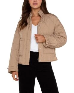 Liverpool Los Angeles Quilted Jacket with Zip Out Hood Hourglass Quilted Woven | Coats & Outerwear