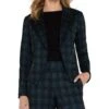 Liverpool Los Angeles Open Front Blazer Tartan Plaid Knit | Coats & Outerwear