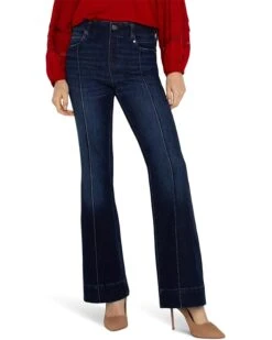 Liverpool Los Angeles Gia Glider Pull On Flare with Pintucks Mid RIse Stretch Denim in Upland | Jeans