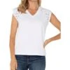 Liverpool Los Angeles Cap Sleeve Dolman V-neck Knit Top With Embroidery | Shirts & Tops