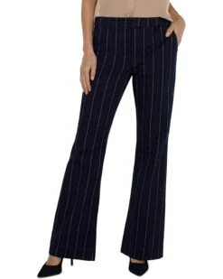 Liverpool Los Angeles Denim Mid-Rise Flare Trouser Pinstripe Denim | Pants