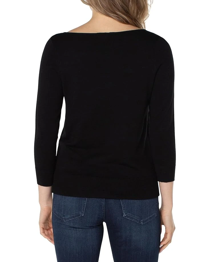 Liverpool Los Angeles 3/4 Sleeve Sweater with Rhinestones | Sweaters 2 Liverpool Los Angeles 3/4 Sleeve Sweater with Rhinestones | Sweaters - Image 2