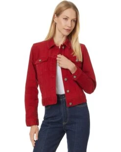 Liverpool Los Angeles Petite Classic Jean Jacket Silky Soft Performance Denim | Coats & Outerwear