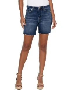 Liverpool Los Angeles Kristy Hi-Rise Cut Hem Vintage Denim Short 7" | Shorts