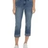 Liverpool Los Angeles Charlie Mid-Rise Crop Wide Rolled Cuff Denim Jean 24" | Jeans