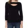 Liverpool Los Angeles 3/4 Sleeve Sweater with Rhinestones | Sweaters