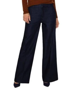 Liverpool Los Angeles Mid-Rise Trouser With Pintucks Polished Denim | Jeans