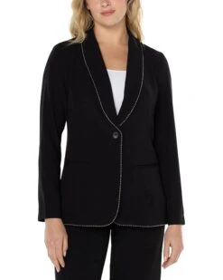 LiLo Clothes 36 Liverpool Los Angeles Shawl Collar Blazer with Chain Trim | Coats & Outerwear