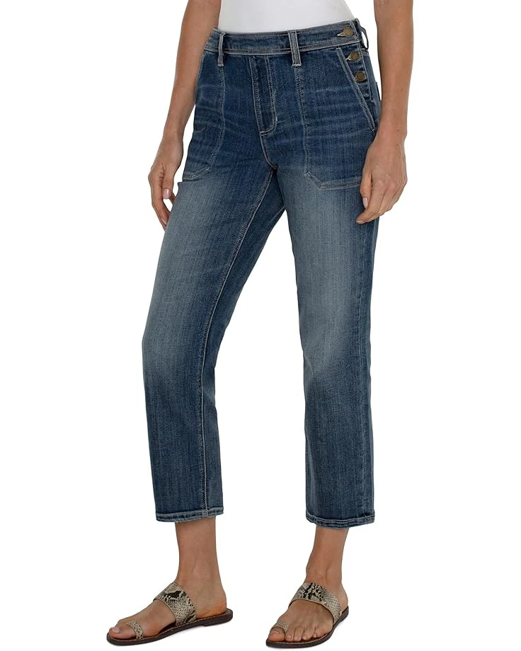 Liverpool Los Angeles Easy Mid Rise Utility Jean with Side Button Closure | Jeans 1 Liverpool Los Angeles Easy Mid Rise Utility Jean with Side Button Closure | Jeans