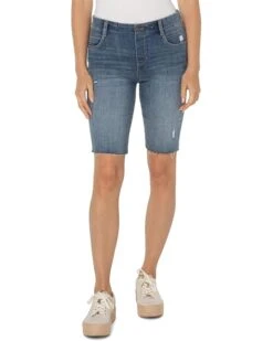 Liverpool Los Angeles Gia Glider Pull-On Cruiser Shorts Cut Hem in Windom