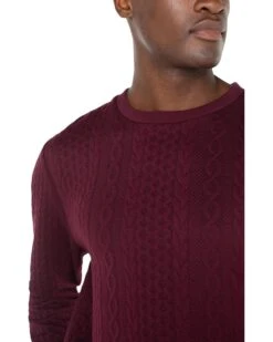 Liverpool Los Angeles Crew Neck Pullover Cable Jacquard Knit | Shirts & Tops -LiLo Clothes 71wWln5 qBL. AC SR736920