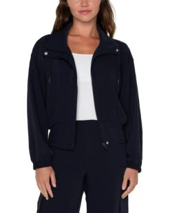 LiLo Clothes 46 Liverpool Los Angeles Zip Up Dolman Sleeve Matte Sateen Jacket | Coats & Outerwear