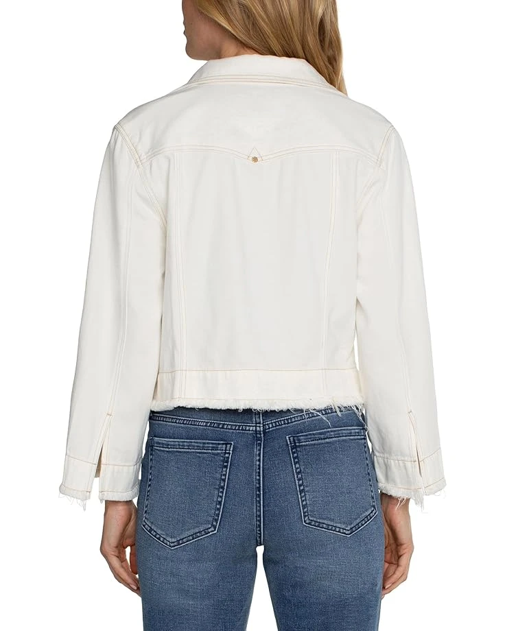 Liverpool Los Angeles Notch Collar Boxy Fray Hem Jacket | Coats & Outerwear 2 Liverpool Los Angeles Notch Collar Boxy Fray Hem Jacket | Coats & Outerwear - Image 2