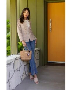 Liverpool Los Angeles Half & Half Double Breasted Blazer Glen Plaid Ponte | Coats & Outerwear -LiLo Clothes 81D6XAKOOLL. AC SR736920