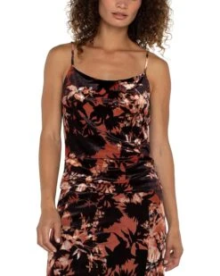 Liverpool Los Angeles Scoop Neck Knit Camisole Burnout Velvet Knit | Dresses