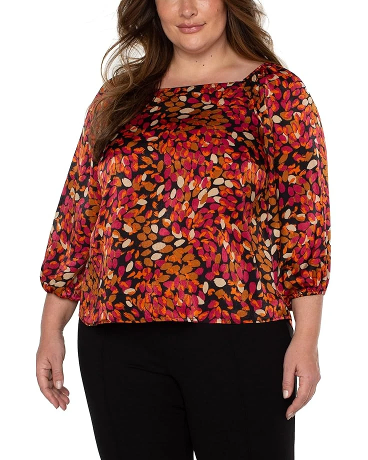 Liverpool Los Angeles Plus Size Puff Sleeve Square Neck Woven Top | Shirts & Tops 1 Liverpool Los Angeles Plus Size Puff Sleeve Square Neck Woven Top | Shirts & Tops