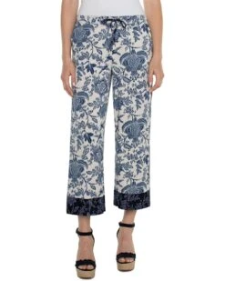 Liverpool Los Angeles Draw String Wide Leg Pull On Mid-Rise Pant 25" | Pants