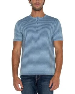 Liverpool Los Angeles Short Sleeve Henley | Shirts & Tops