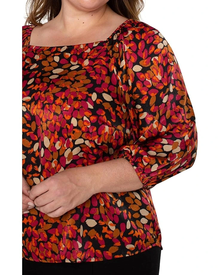 Liverpool Los Angeles Plus Size Puff Sleeve Square Neck Woven Top | Shirts & Tops 3 Liverpool Los Angeles Plus Size Puff Sleeve Square Neck Woven Top | Shirts & Tops - Image 3