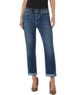 LiLo Clothes 13 Liverpool Los Angeles The Real Boyfriend Rolled Cuff Jeans in Lumis