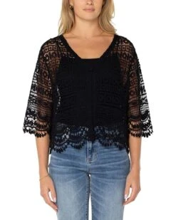 Liverpool Los Angeles Short Sleeve Lace Bolero | Shirts & Tops 5 Liverpool Los Angeles Short Sleeve Lace Bolero | Shirts & Tops -LiLo Clothes 81bu82LztgL. AC SR736920