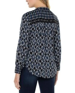 Liverpool Los Angeles Button Front Shirt with Banded Collar | Shirts & Tops 5 Liverpool Los Angeles Button Front Shirt with Banded Collar | Shirts & Tops -LiLo Clothes 81g0RatYkL. AC SR736920