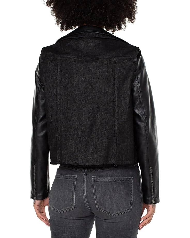 Liverpool Los Angeles Denim Hybrid Moto Jacket | Coats & Outerwear 3 Liverpool Los Angeles Denim Hybrid Moto Jacket | Coats & Outerwear - Image 3
