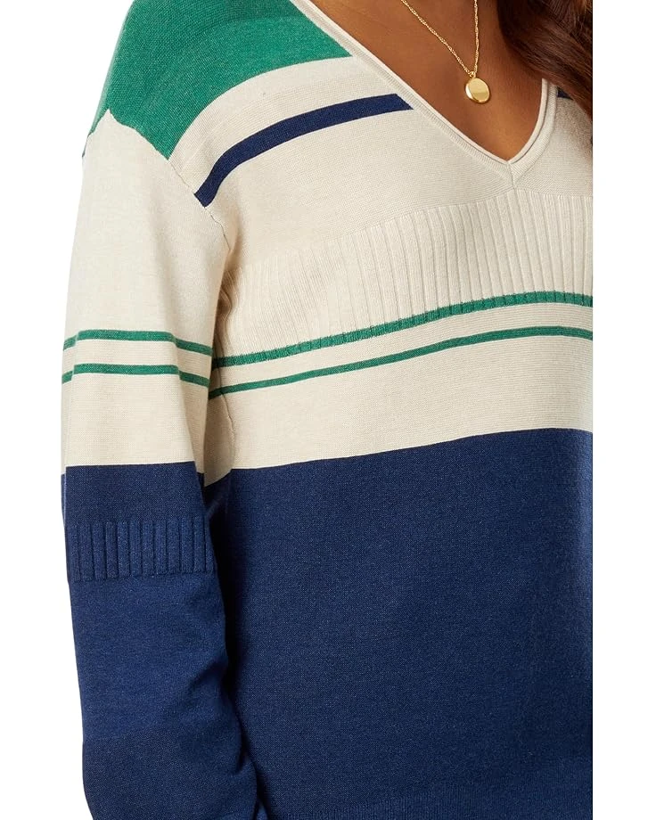 Liverpool Los Angeles V-Neck Blouson Sweater with Color Blocking | Sweaters 3 Liverpool Los Angeles V-Neck Blouson Sweater with Color Blocking | Sweaters - Image 3